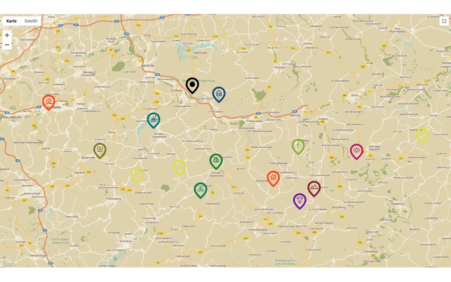 Kartenstil Interaktive Karte Retro Kartenstil Interaktive Karte Retro