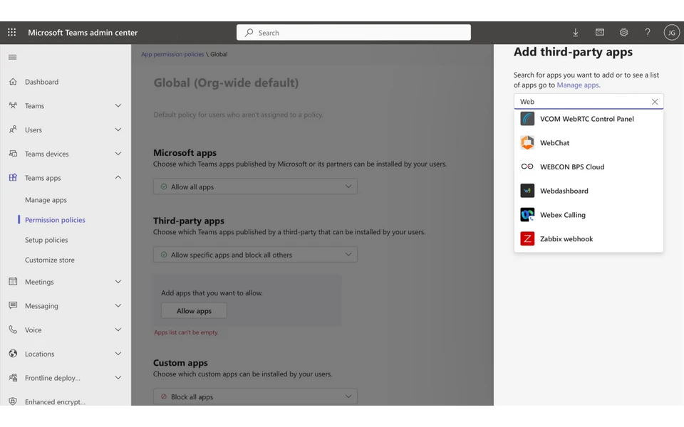 MTAC-apps de terceros