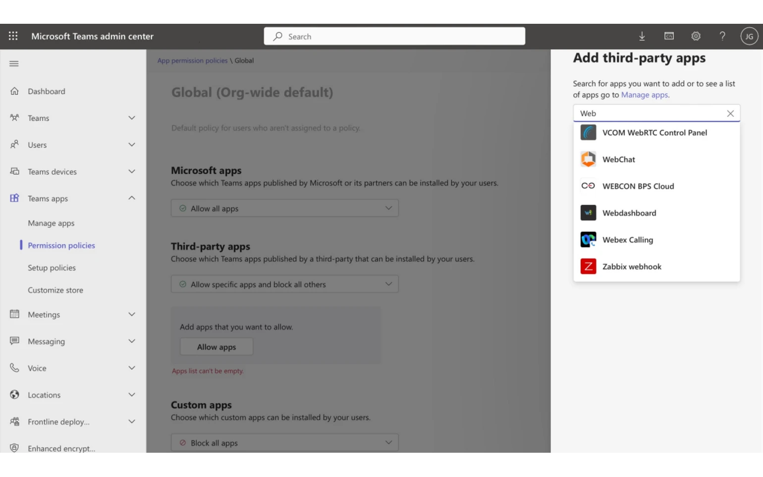 MTAC-apps de terceros