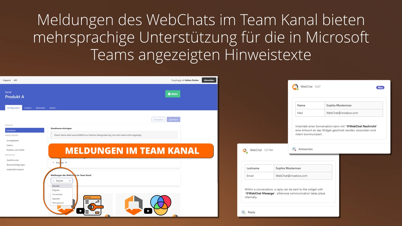 MELDUNGEN IM TEAM KANAL