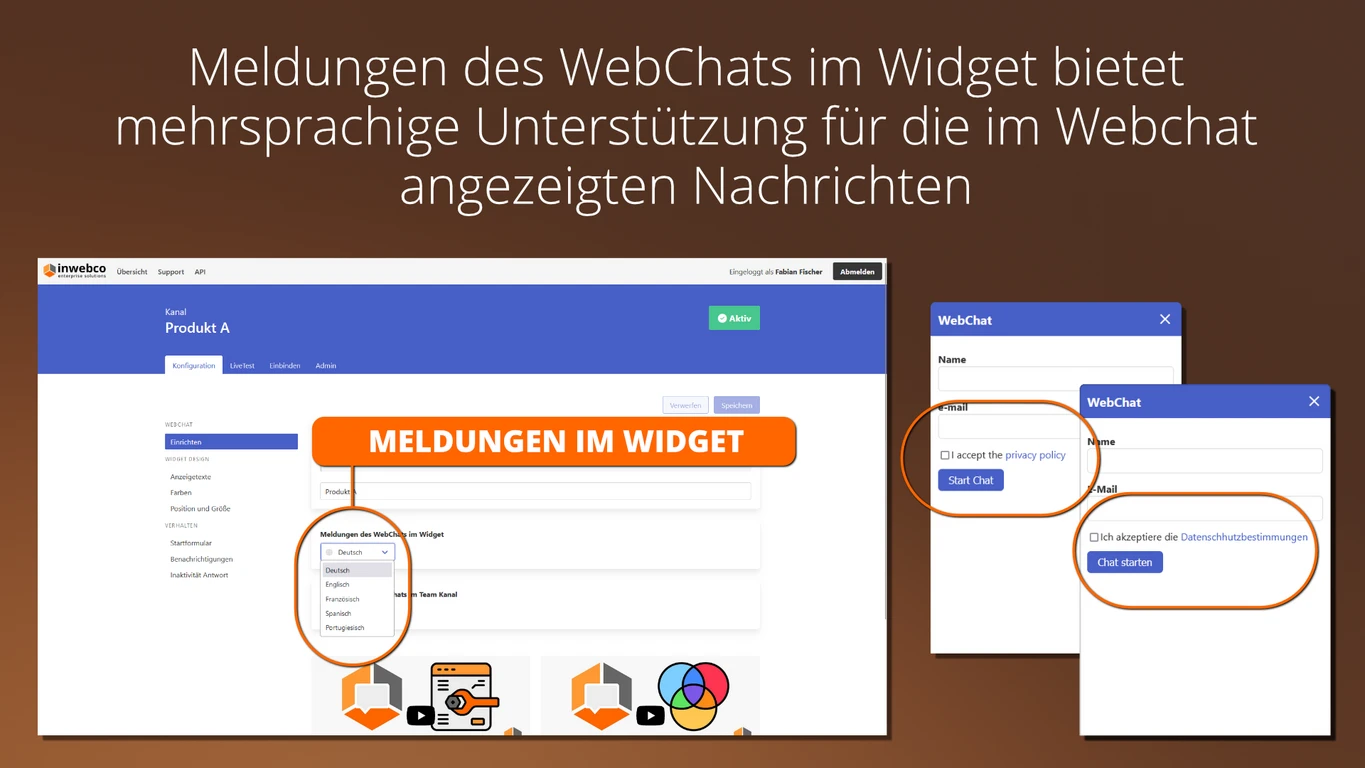MELDUNGEN IM WIDGET