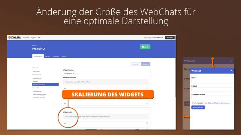 SKALIERUNG DES WIDGETS