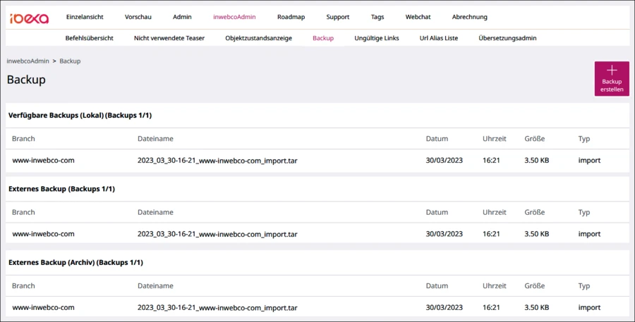 backupverwaltung-ibexa-inwebco